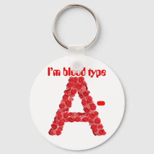 Ik ben bloedtype A negatief Sleutelhanger