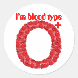 Ik ben bloedtype O positief Ronde Sticker