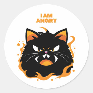 Ik ben boos! KAT. Ronde Sticker