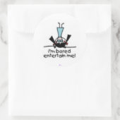 Ik ben Bored Ronde Sticker (Tas)