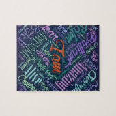 Ik ben Buurwerken Word Cloud Art Legpuzzel (Horizontaal)