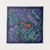 Ik ben Buurwerken Word Cloud Art Wandkleed (Voorkant)