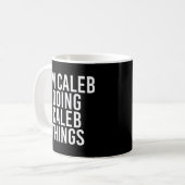 Ik ben Caleb die Caleb Dingen Name Koffiemok (Voorkant links)