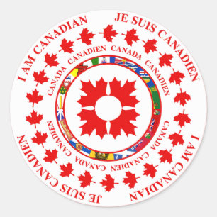 IK BEN CANADEES - JE SUIS CANADIEN STICKER