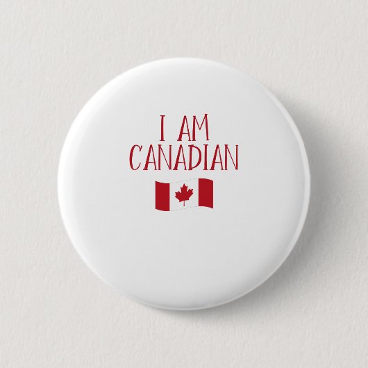 Ik ben Canadees Ronde Button 5,7 Cm (Voorkant)