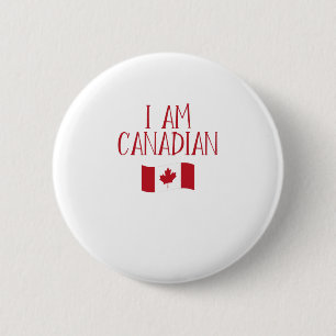 Ik ben Canadees Ronde Button 5,7 Cm
