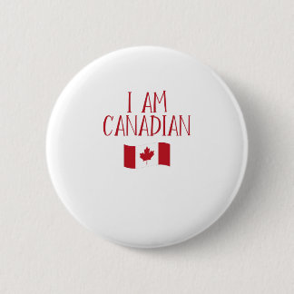 Ik ben Canadees Ronde Button 5,7 Cm