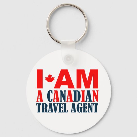 Ik ben Canadese reisagent Sleutelhanger (Achterkant)