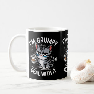Ik ben chagrijnig deal met it katten eigenaren kat koffiemok