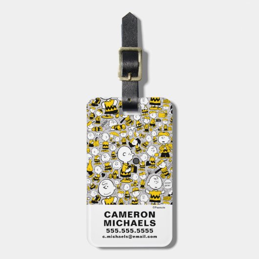 Ik ben Charlie Brown Pattern Bagagelabel (Voorkant verticaal)