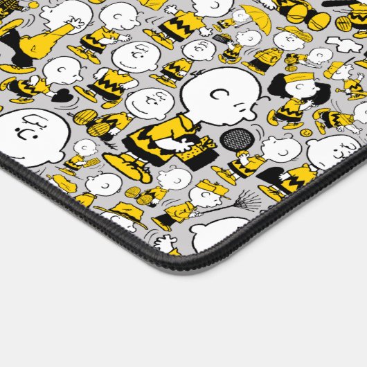Ik ben Charlie Brown Pattern Bureaumat (Hoek)