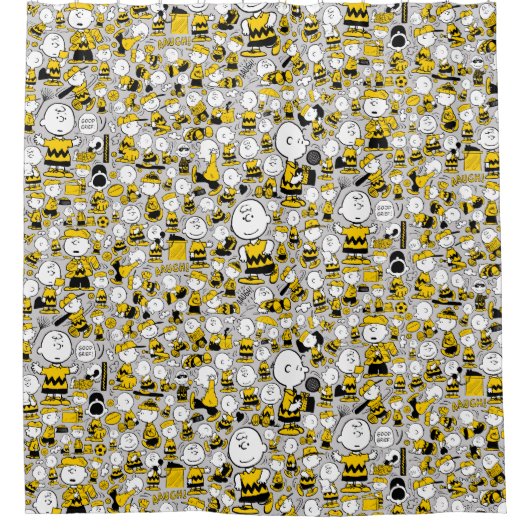 Ik ben Charlie Brown Pattern Douchegordijn (Voorkant)