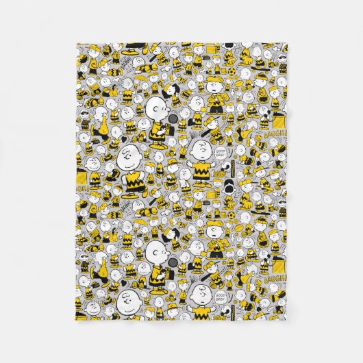 Ik ben Charlie Brown Pattern Fleece Deken (Voorkant)