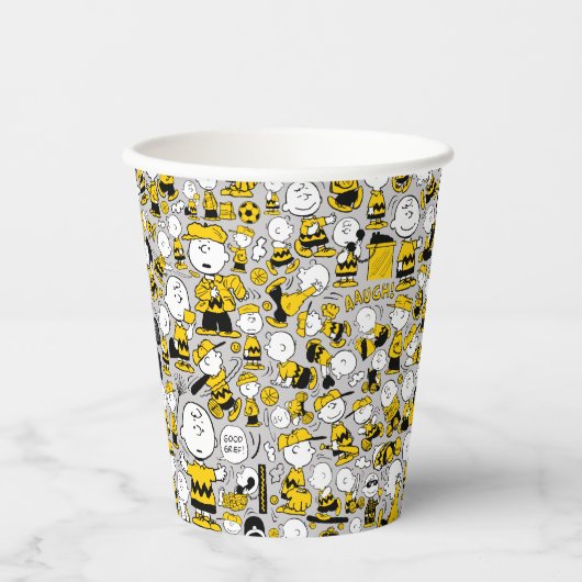 Ik ben Charlie Brown Pattern Papieren Bekers (Voorkant)