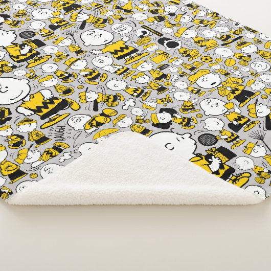 Ik ben Charlie Brown Pattern Sherpa Deken (3/4)