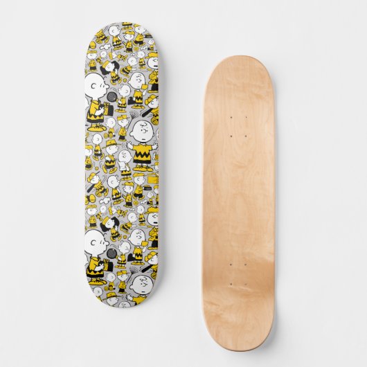 Ik ben Charlie Brown Pattern Skateboard (Voorkant)