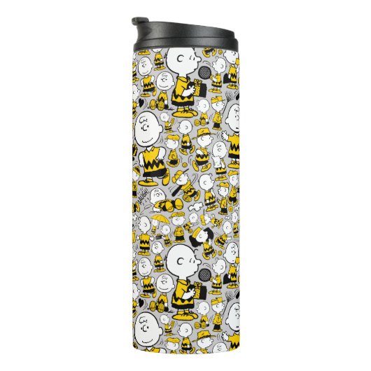 Ik ben Charlie Brown Pattern Thermosbeker (Geroteerd rechts)