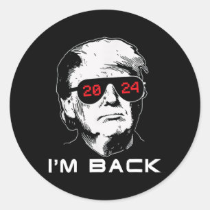 Ik ben CK Trump 2024 Patriottische Take America CK Ronde Sticker
