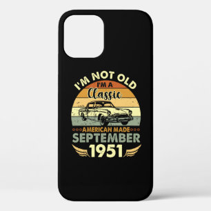 Ik ben Classic American Made September 1951 Birthd iPhone 12 Pro Hoesje
