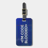 IK BEN CODEBLOED BAGAGELABEL (Voorkant verticaal)
