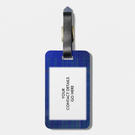 IK BEN CODEBLOODED BAGAGELABEL (Achterkant verticaal)