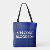 IK BEN CODEBLOODED TOTE BAG (Achterkant)