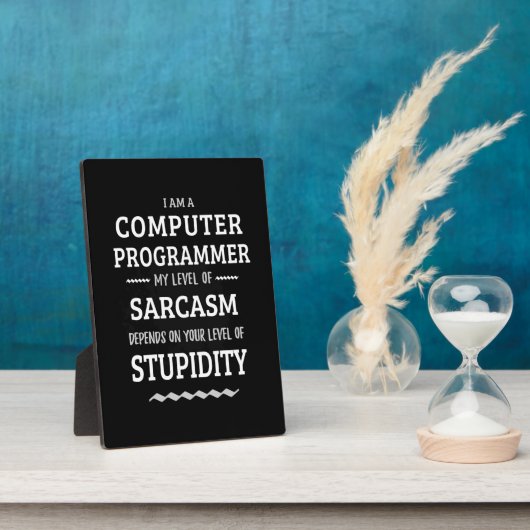 Ik ben computerprogrammeur fotoplaat (Zijkant)