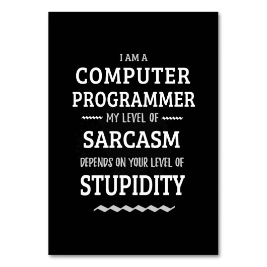 Ik ben computerprogrammeur kaart (Voorkant)