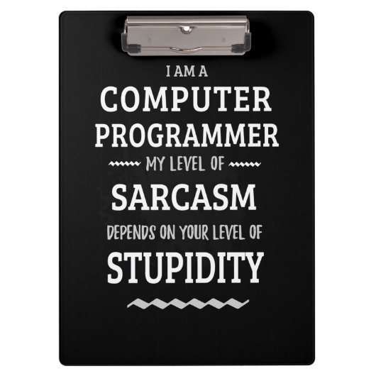 Ik ben computerprogrammeur klembord (Voorkant)