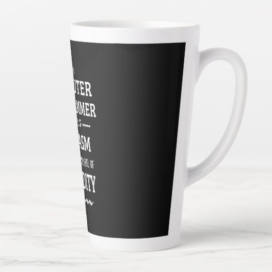 Ik ben computerprogrammeur latte mok (Rechts)