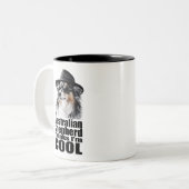 Ik ben Cool Australian Shepherd Tweekleurige Koffiemok (Voorkant links)