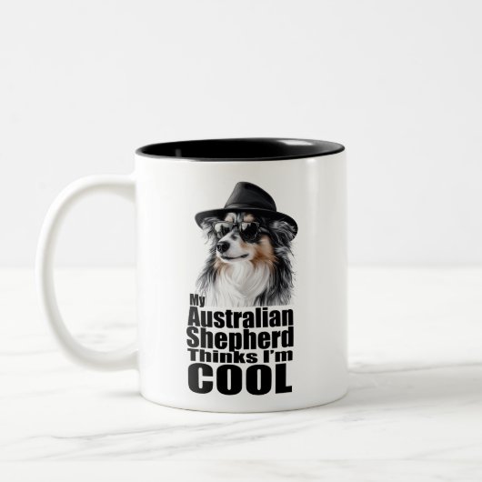 Ik ben Cool Australian Shepherd Tweekleurige Koffiemok (Links)
