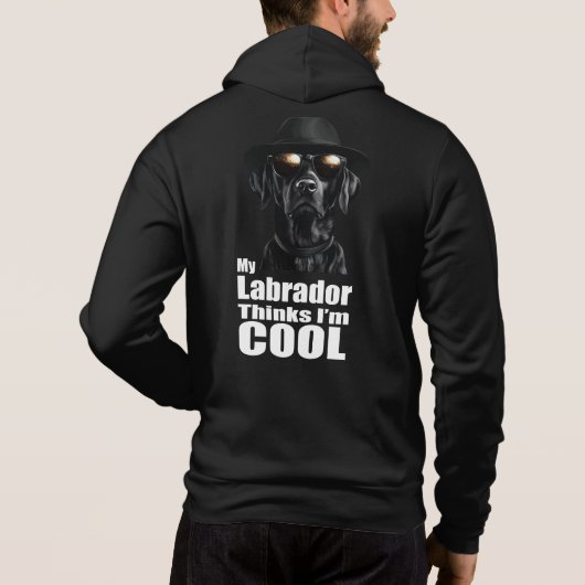 Ik ben Cool Black Lab Hoodie (Achterkant)
