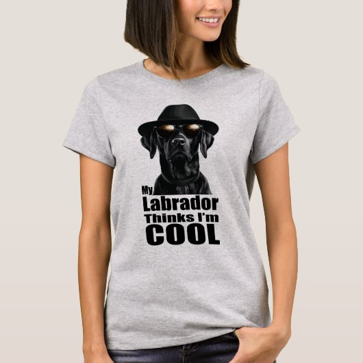 Ik ben Cool Black Lab T-shirt (Voorkant)