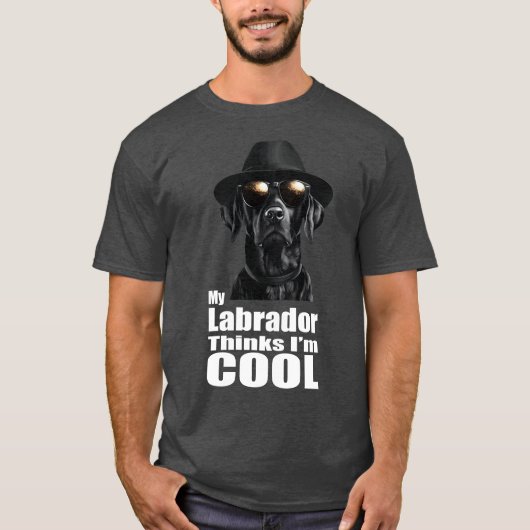 Ik ben Cool Black Lab T-shirt (Voorkant)