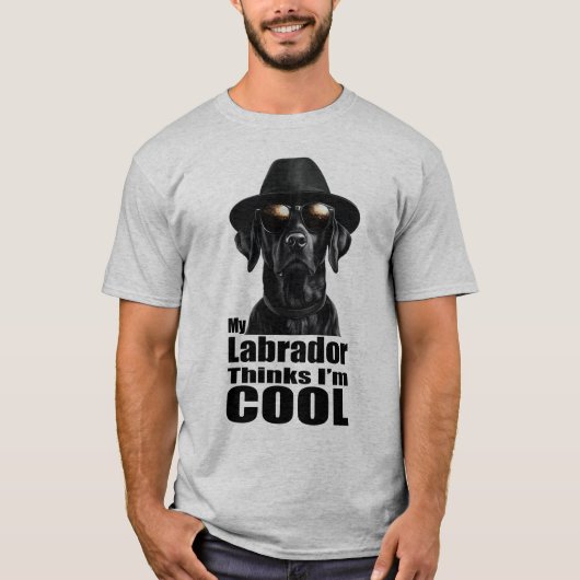 Ik ben Cool Black Lab T-shirt (Voorkant)