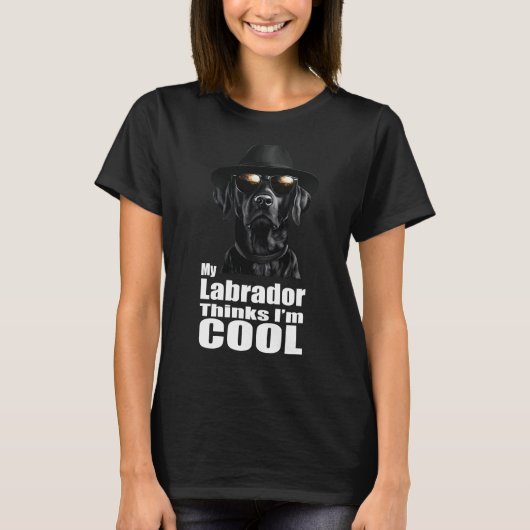 Ik ben Cool Black Lab T-shirt (Voorkant)