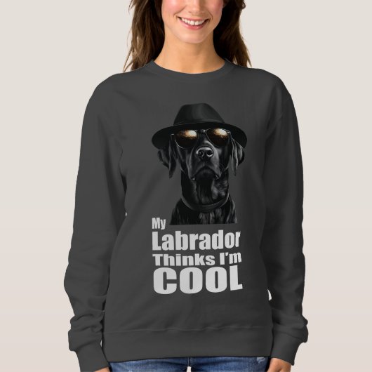 Ik ben Cool Black Lab Trui (Voorkant)