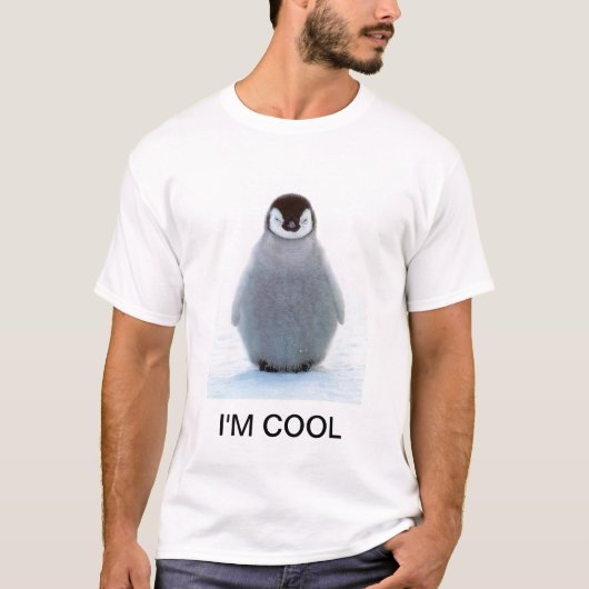 IK BEN COOL-pinguïn T-shirt (Voorkant)