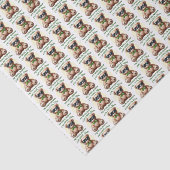 Ik ben Cool Teddy Bear met Green Bow  Tissuepapier (Detail)