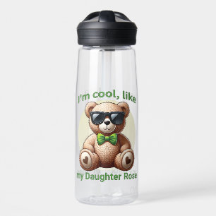 Ik ben Cool Teddy Bear met Green Bow Waterfles
