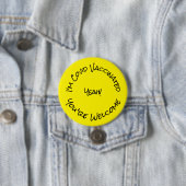 Ik ben Covid Vaccinated Yellow Black Button (In situ)