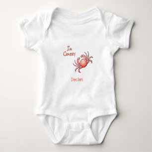 Ik ben Crabby Crustacean Persoonlijke Babynaam Romper