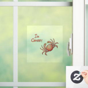 Ik ben Crabby Snowcrab Raamsticker