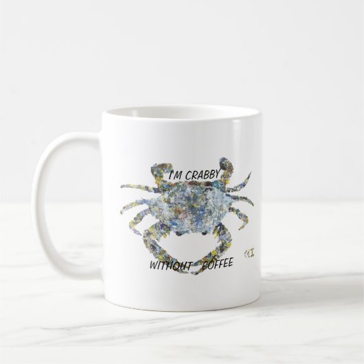 Ik ben Crabby zonder koffie Koffiemok (Links)