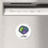 Ik ben Cultured Funny Bacteria Pun Magneet (Insitu (Vaatwasser))
