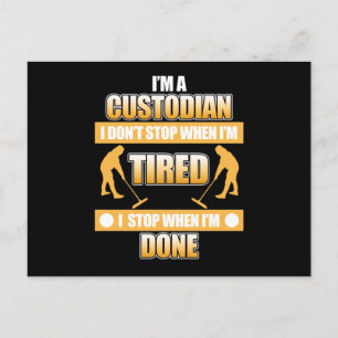 Ik ben Custodian School Caretaker Janitor Apprecia Briefkaart