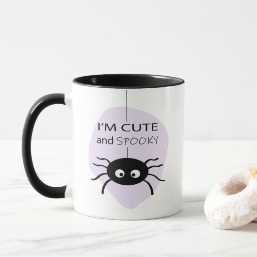 Ik ben Cute en Spooky l Spider Halloween Theme Mok (Met donut)