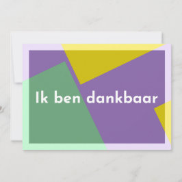 "Ik ben dankbaar" Bedankkaart