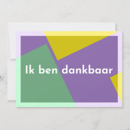 "Ik ben dankbaar" Bedankkaart